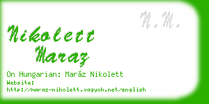 nikolett maraz business card
